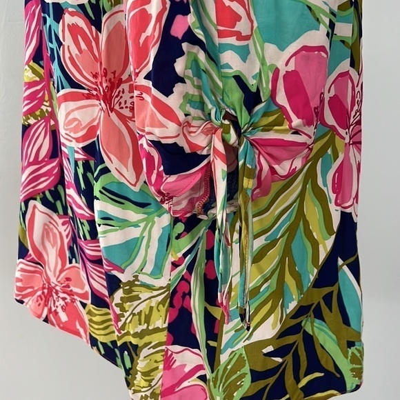 Pappagallo Tropical Pretty in Pink Tunic Blouse NWT size M - Picture 3 of 8